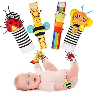 Infinno Garden Bug Wrist Rattle & Foot Finder Set